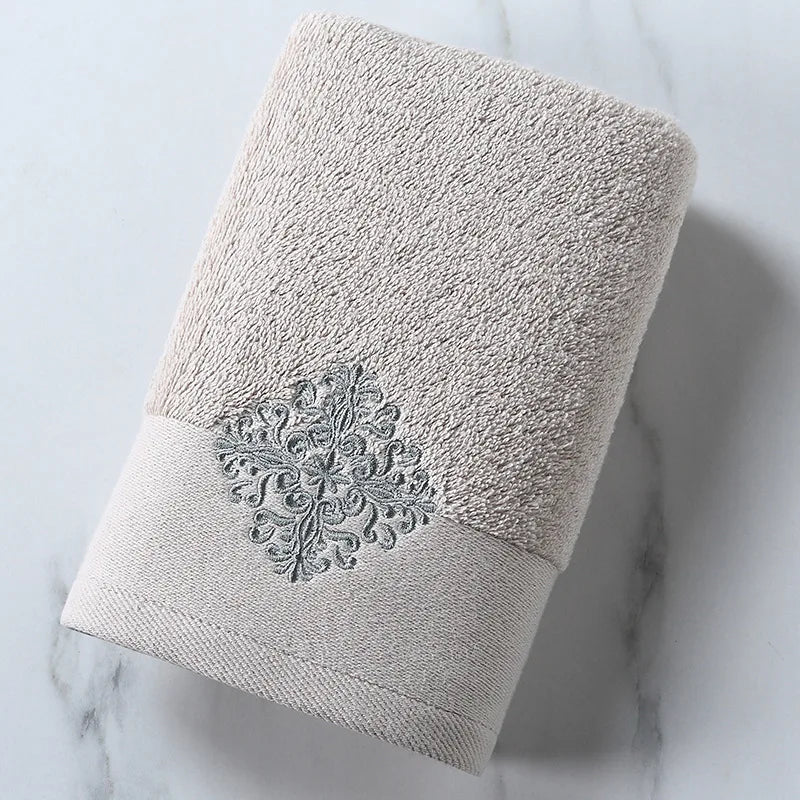 Luxury Embroidery Adult Bath Towels Bathroom Soft Cover  | Yazijico™