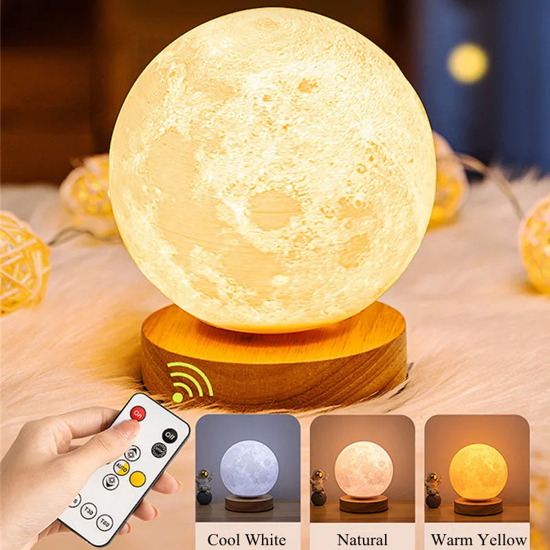 Magnetic Floating Levitating Moon Lamp Touch 