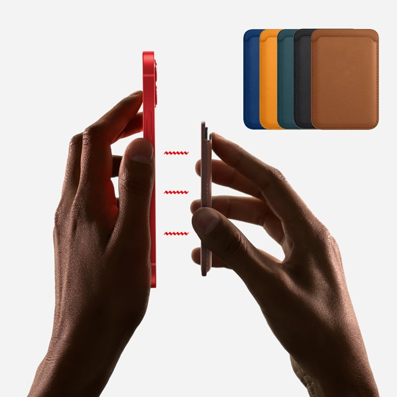 Magsafe Magnetic Leather Card Holder Wallet 