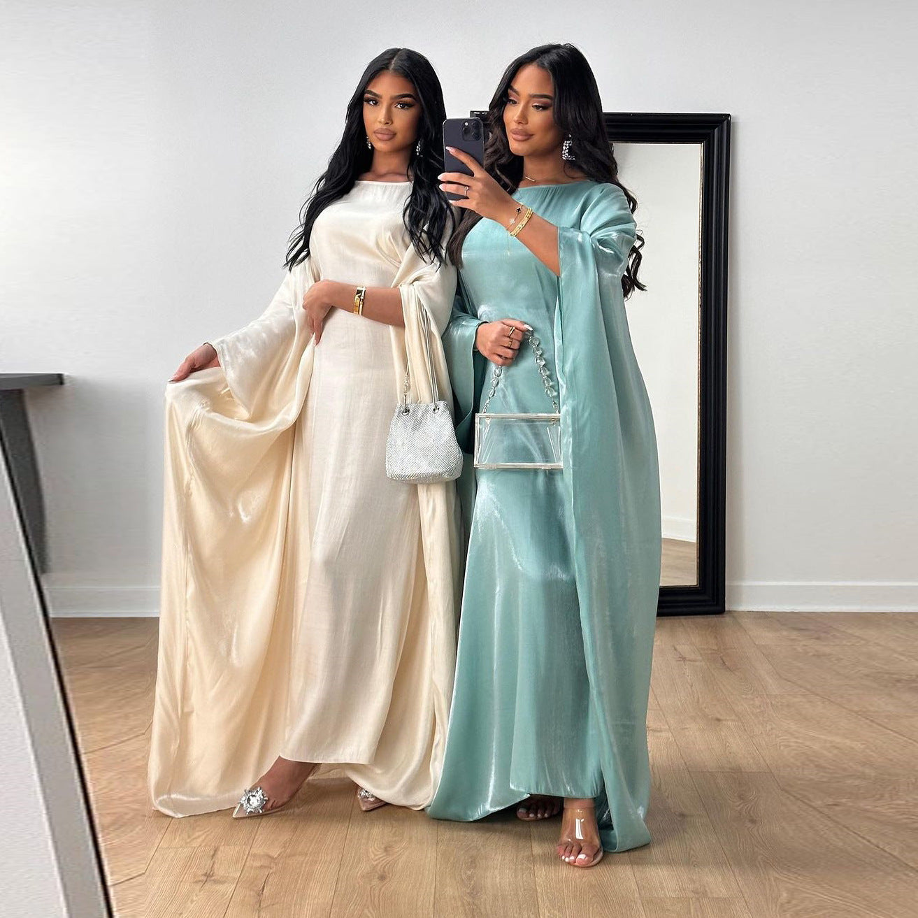 Middle East Fashion Fil-Lumiere Satin Waist Dress