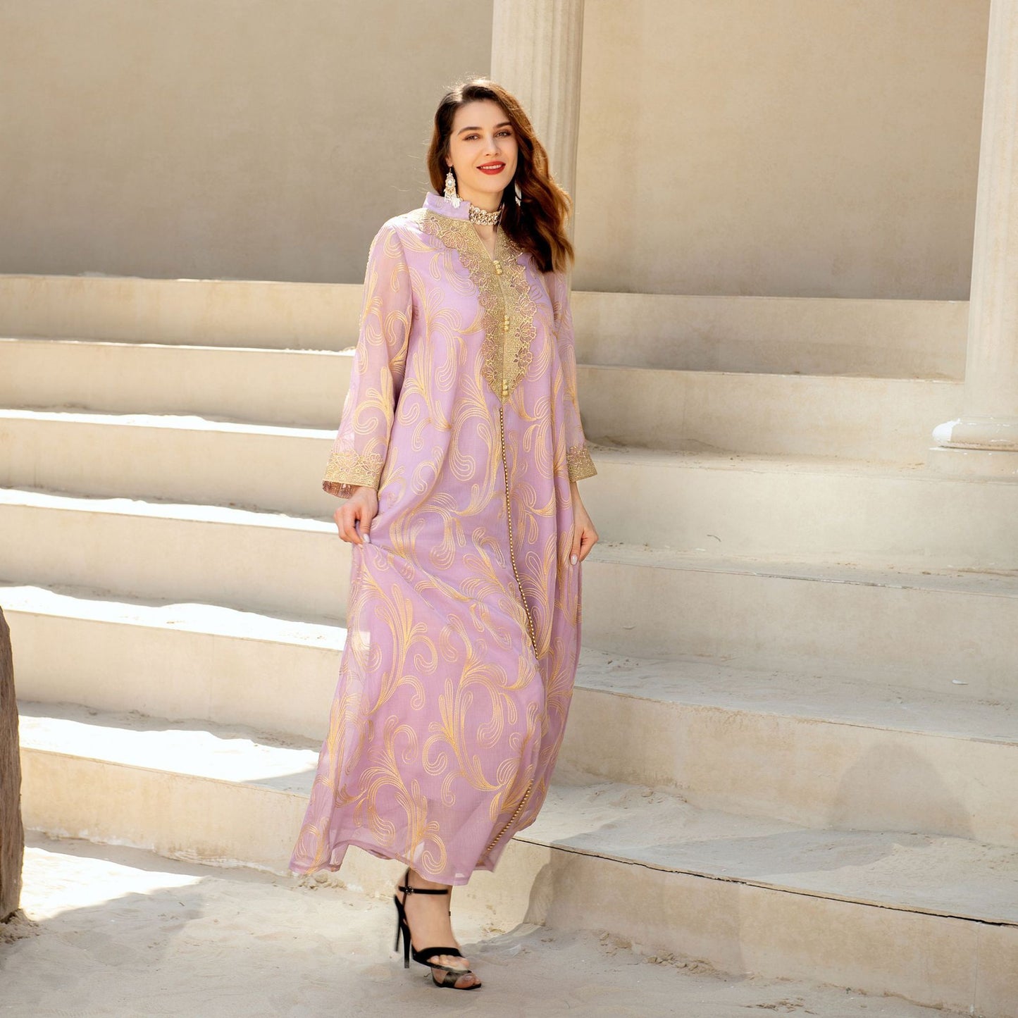 Muslim Spring And Summer Middle East Swing Dress 