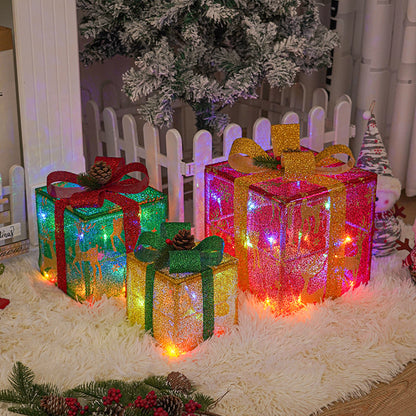 outdoor christmas decorations luminous christmas gift box