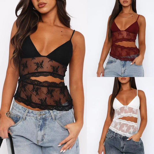 Lace Stitched Backless Small Sling Women | Yazijico™ 