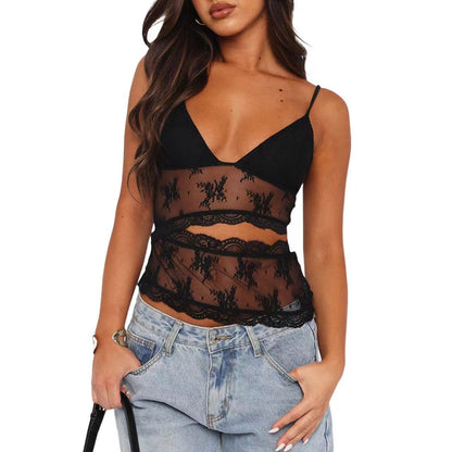 Lace Stitched Backless Small Sling Women | Yazijico™ 