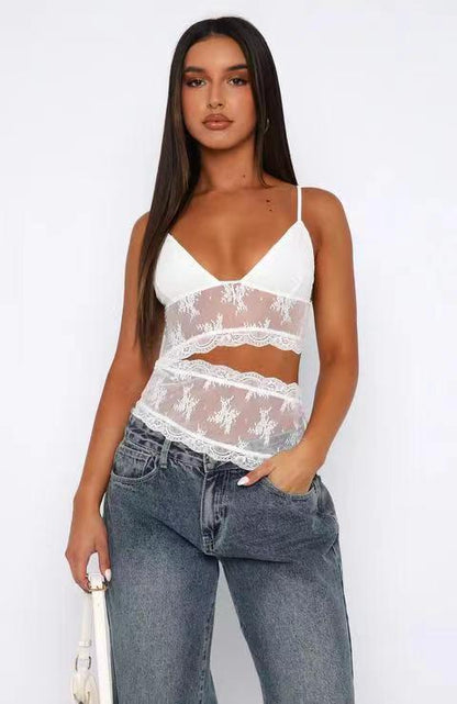 Lace Stitched Backless Small Sling Women | Yazijico™ 