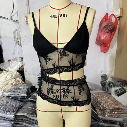 Lace Stitched Backless Small Sling Women | Yazijico™ 