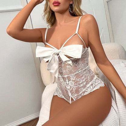 One-piece Lingerie See-through Deep V Lingerie 