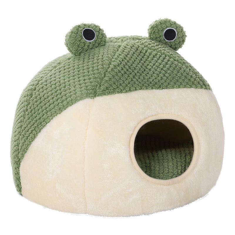Pet Cat Dog Nest Little Frog Series Warm Plush 
