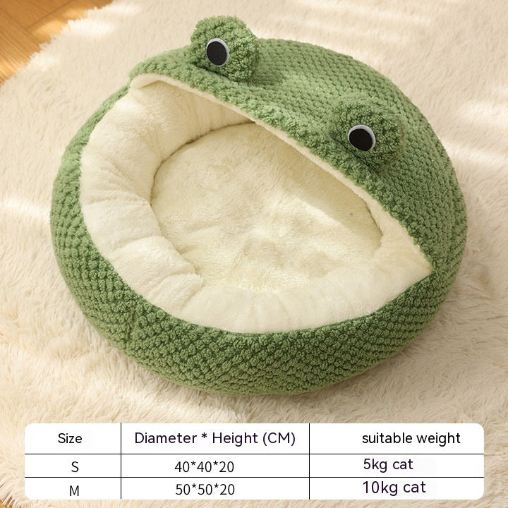 Pet Cat Dog Nest Little Frog Series Warm Plush 