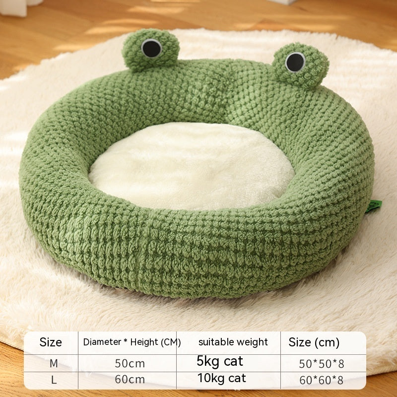 Pet Cat Dog Nest Little Frog Series Warm Plush 