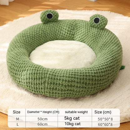 Pet Cat Dog Nest Little Frog Series Warm Plush 