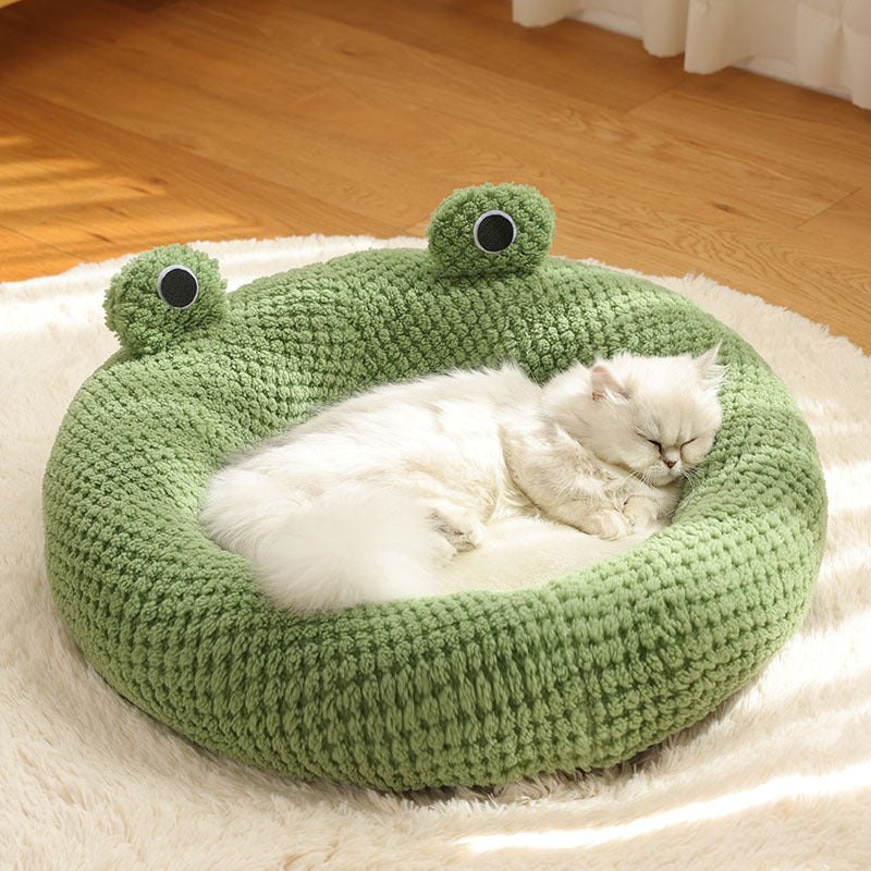 Pet Cat Dog Nest Little Frog Series Warm Plush 