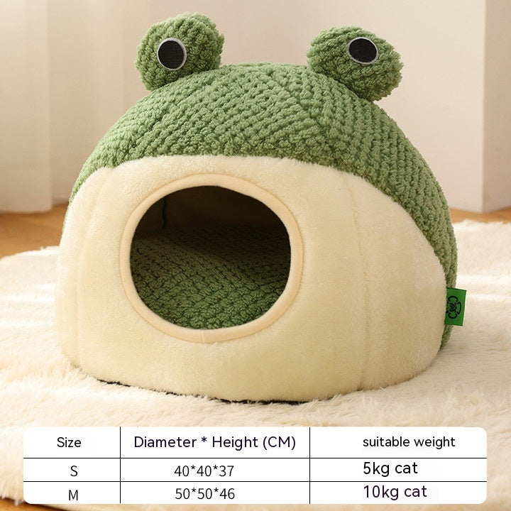 Pet Cat Dog Nest Little Frog Series Warm Plush 