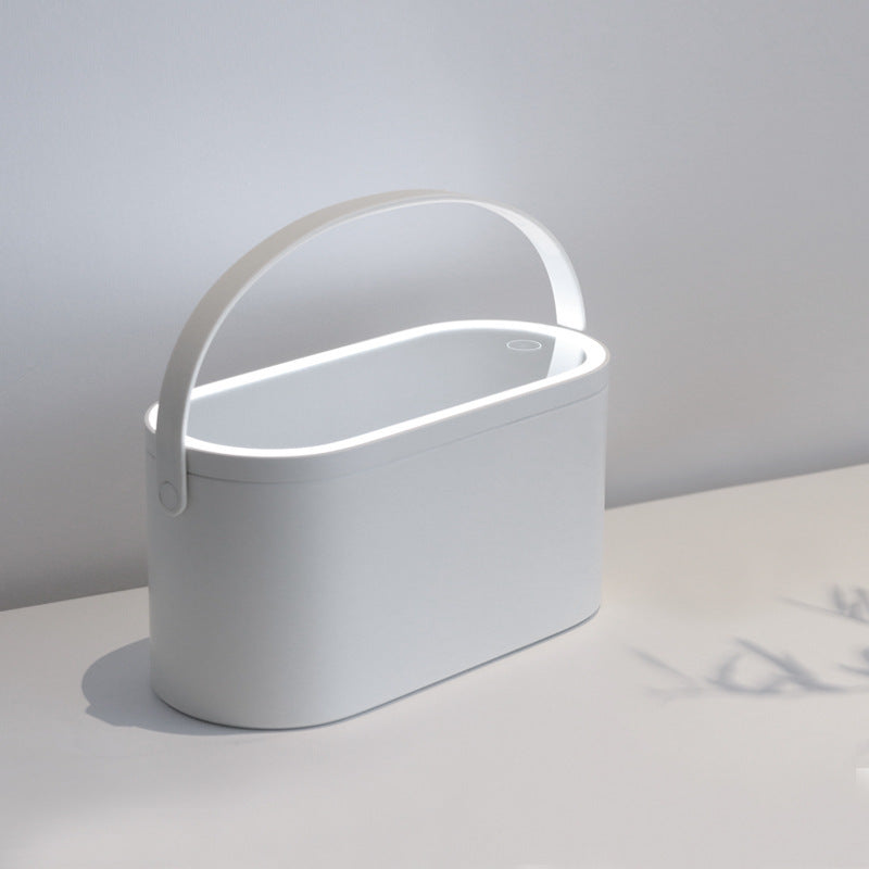Portable Led Desk Storage Cosmetic Mirror 