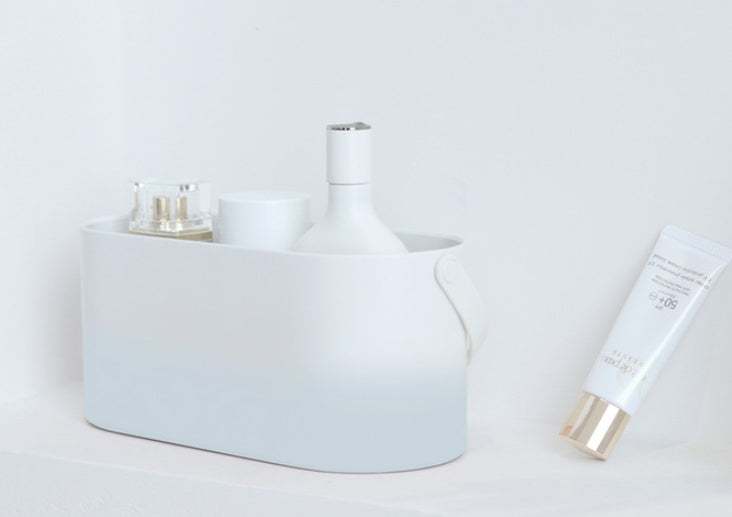 Portable Led Desk Storage Cosmetic Mirror 