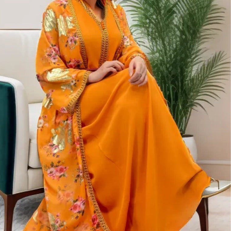 Robe Gown Women's Dress Middle East Dubai Belt 