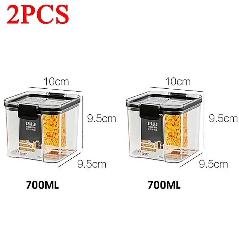 Food Storage Containers Set White Lid Kitchen