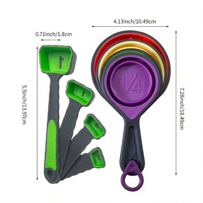 Silicone Measuring Cup Measuring Spoon Collapsible | Yazijico™ 