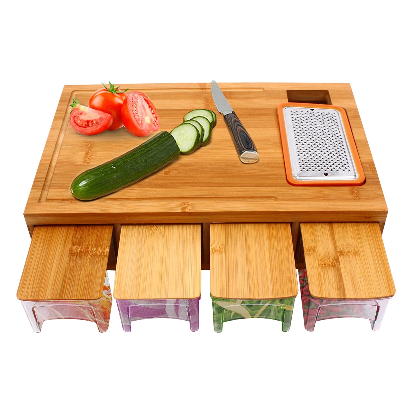 Yazijico™ Multi-functional Storage Drawer Cutting Board - Yazijico™ 