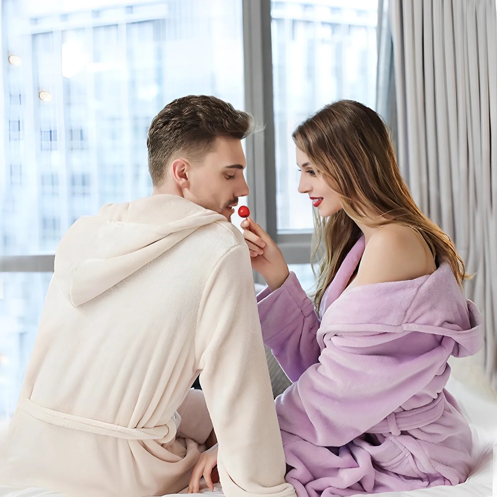 Bathrobe Flannel Dressing Gown Couple  | Yazijico™