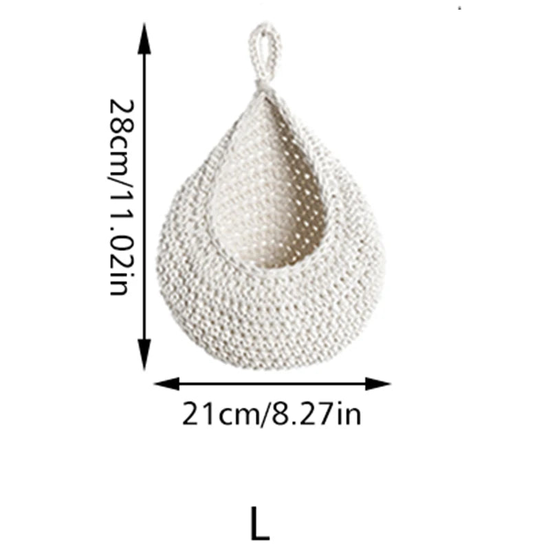 16 Sizes Hanging Hand Woven Basket Kitchen Vegetable | Yazijico™ 