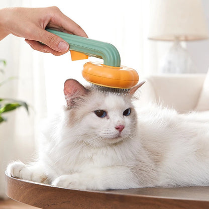 Yazijico™ Pumpkin Pet Cat Grooming Comb Self Cleaning - Yazijico™ 