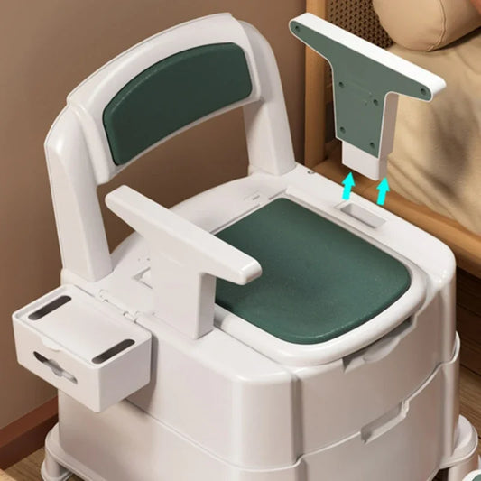 Portable Home Toilet for Elderly - Sealed Deodorized Pregnant Woman Urine Bucket with Armrest Sofa Chair