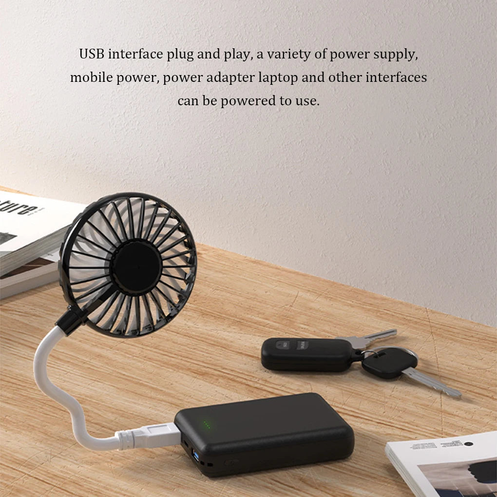 Handheld Fan Usb Rechargeable Silent Cooling Power Bank | Yazijico™