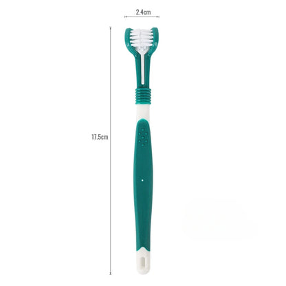 Three Sided Pet Toothbrush Cleaning