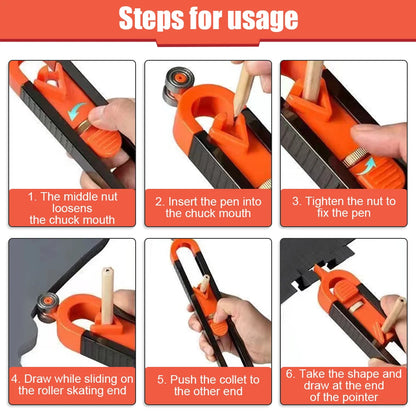 Yazijico™  Profile Scribing Ruler Contour Gauge - Yazijico™ 