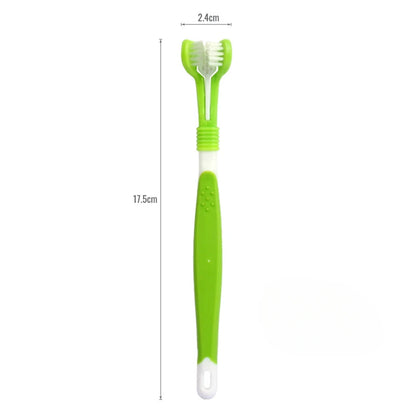 Three Sided Pet Toothbrush Cleaning