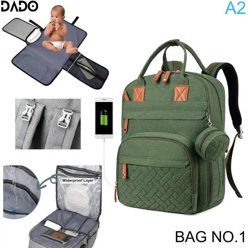 Diaper Bag Backpack Baby Essentials Travel Tote Multifunction | Yazijico™ 