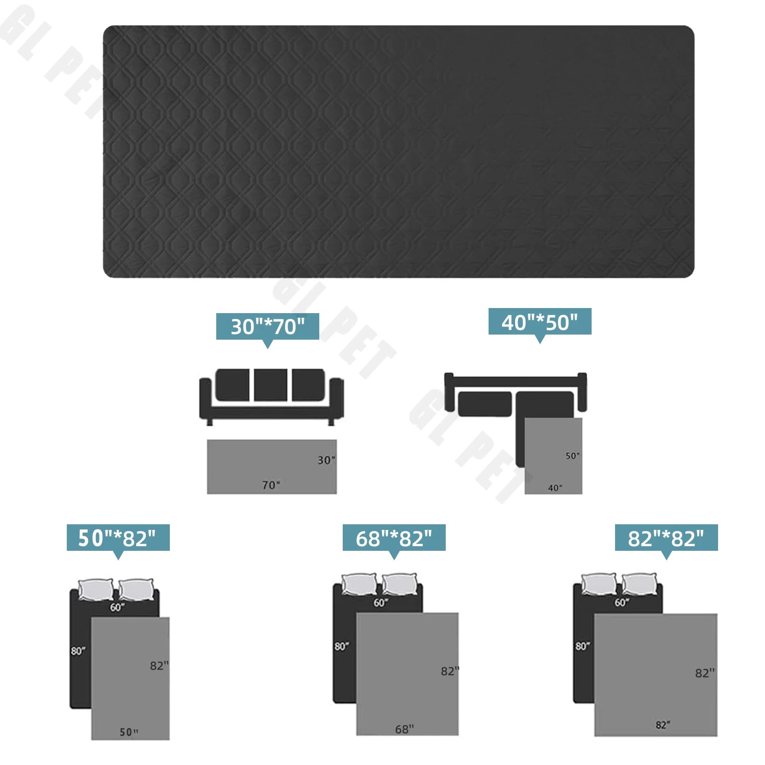 Waterproof Non-Slip Dog Bed Cover and Pet Blanket | Yazijico™ 