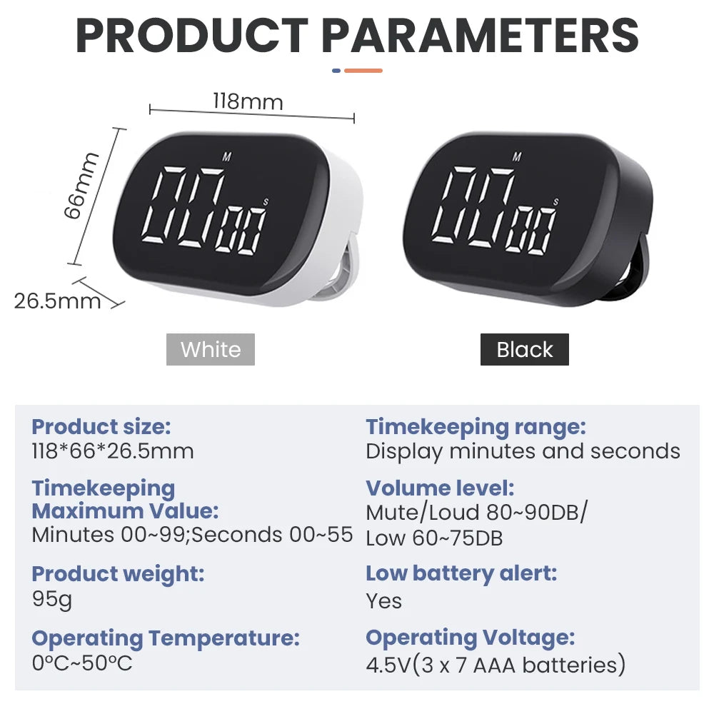 Screen Electronic Kitchen Timer Alarm 