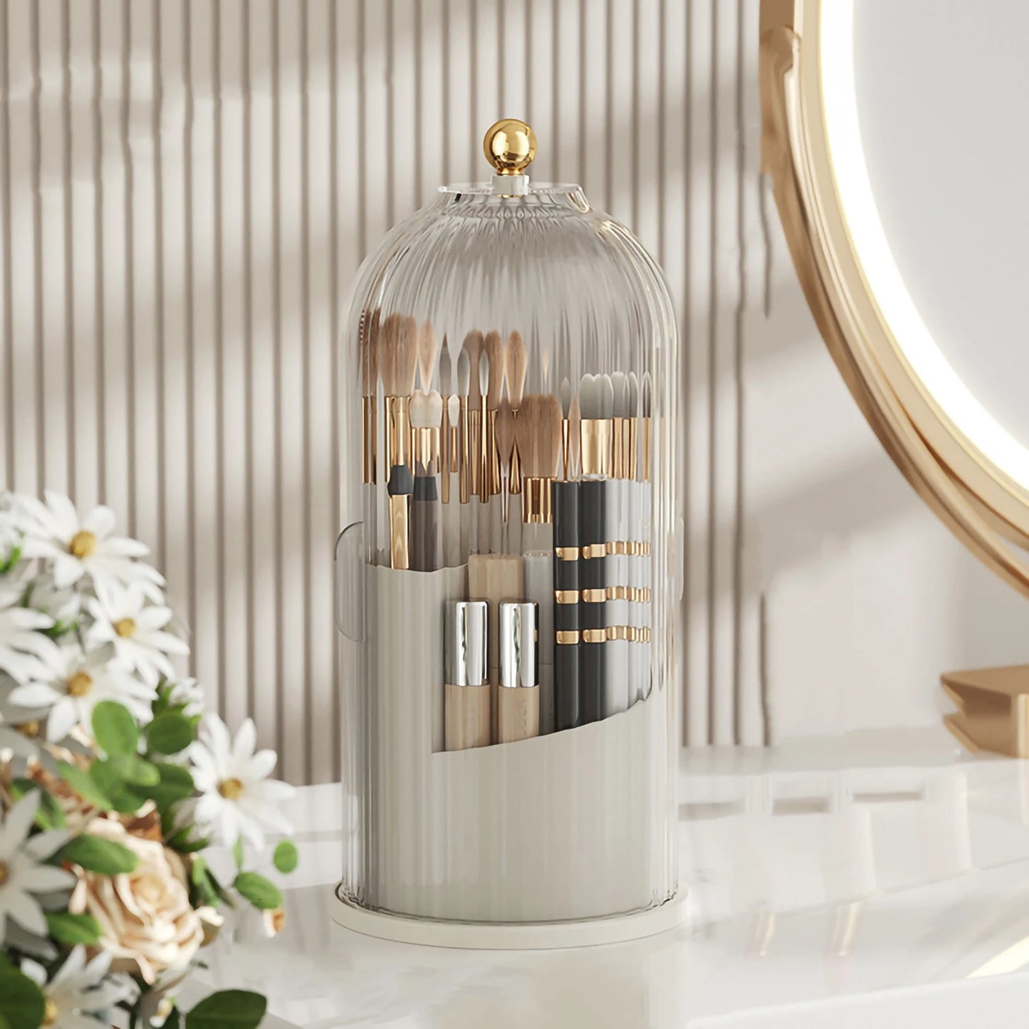 360 Degree Rotating Makeup Brush Holder | Yazijico™ 