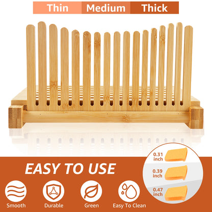 Yazijico™ Bamboo Bread Slicer Foldable Toast Bread - Yazijico™ 