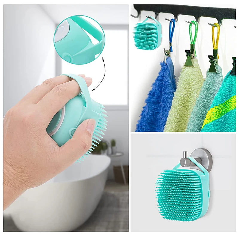 Silicone Dog Cat Shower Brush Pet Shampoo Dispenser| Yazijico™  