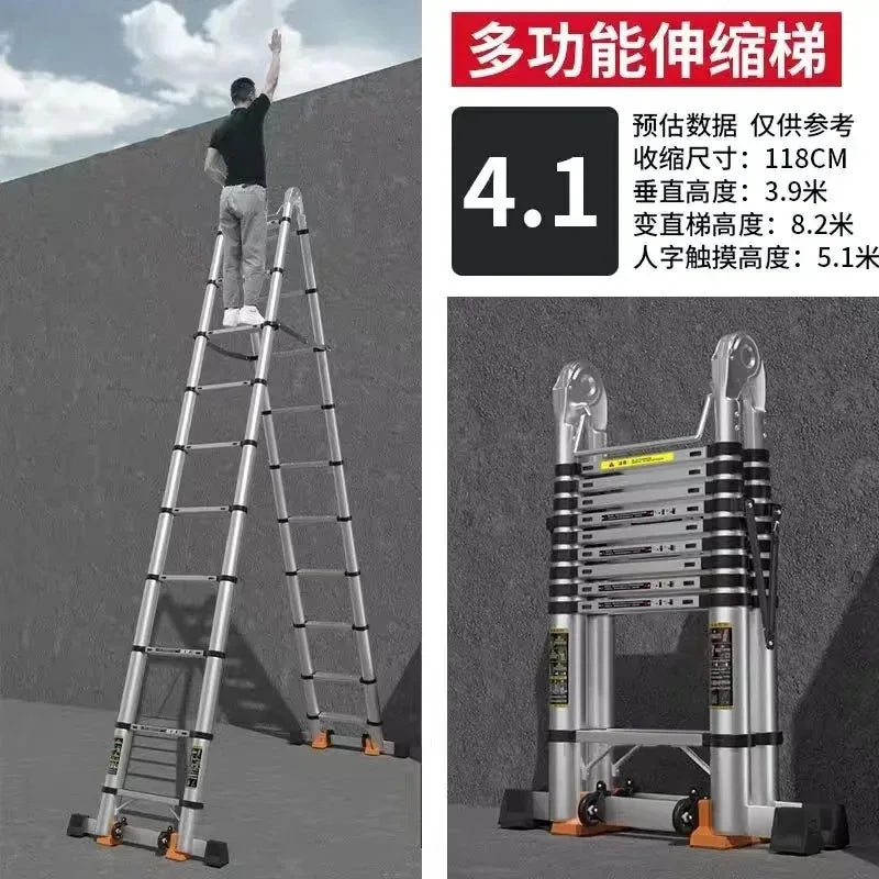 Alloy Telescopic Step Ladder Multi-functional | Yazijico™ 