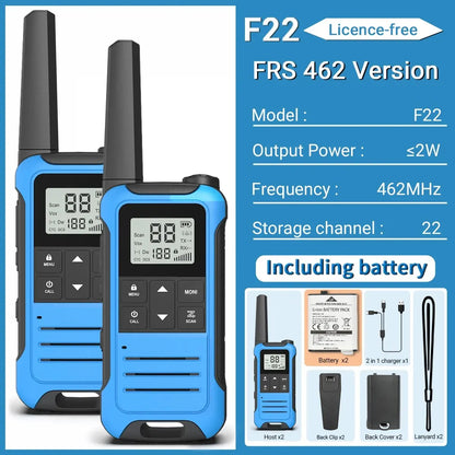 Baofeng F22 Mini Walkie Talkie PMR FRS | Yazijico™ 