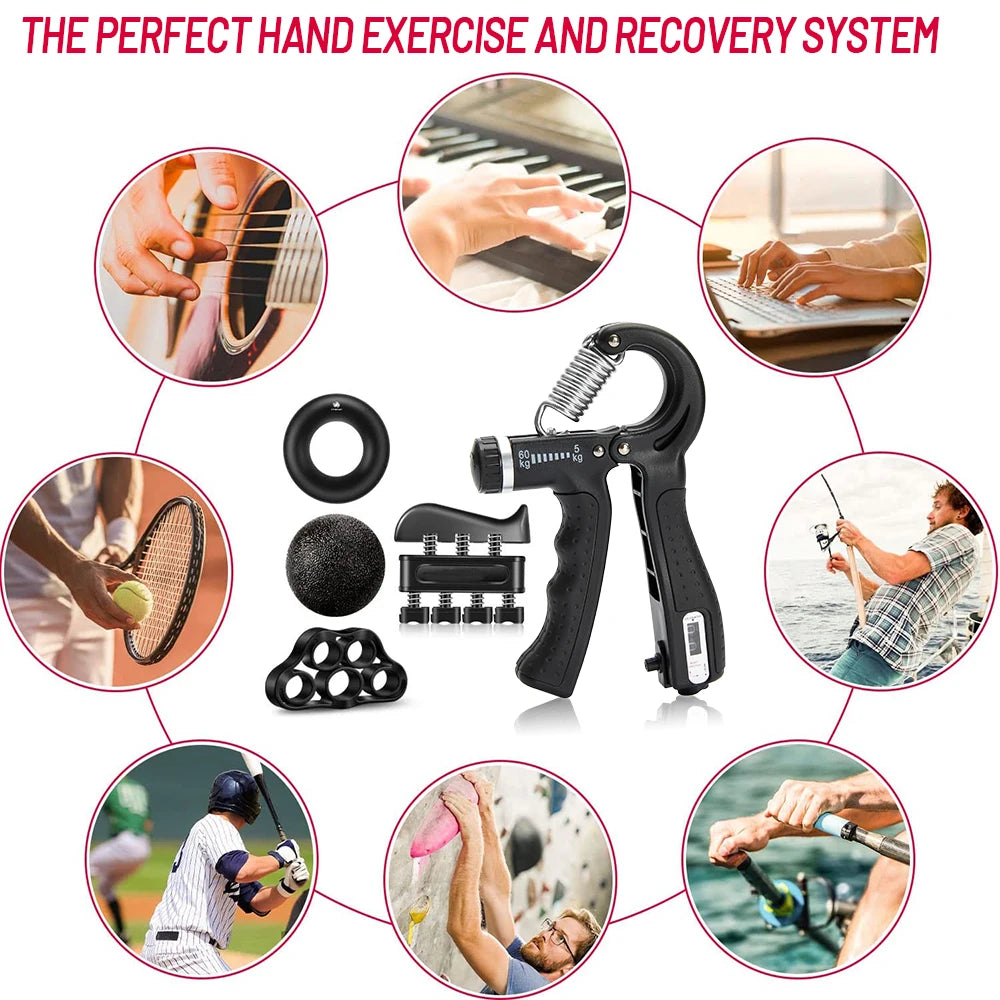 5-60Kg Adjustable Heavy Hand Gripper Fitness | Yazijico™