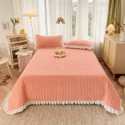 Lace Embroidered Bed Cover Washing Cotton  | Yazijico™