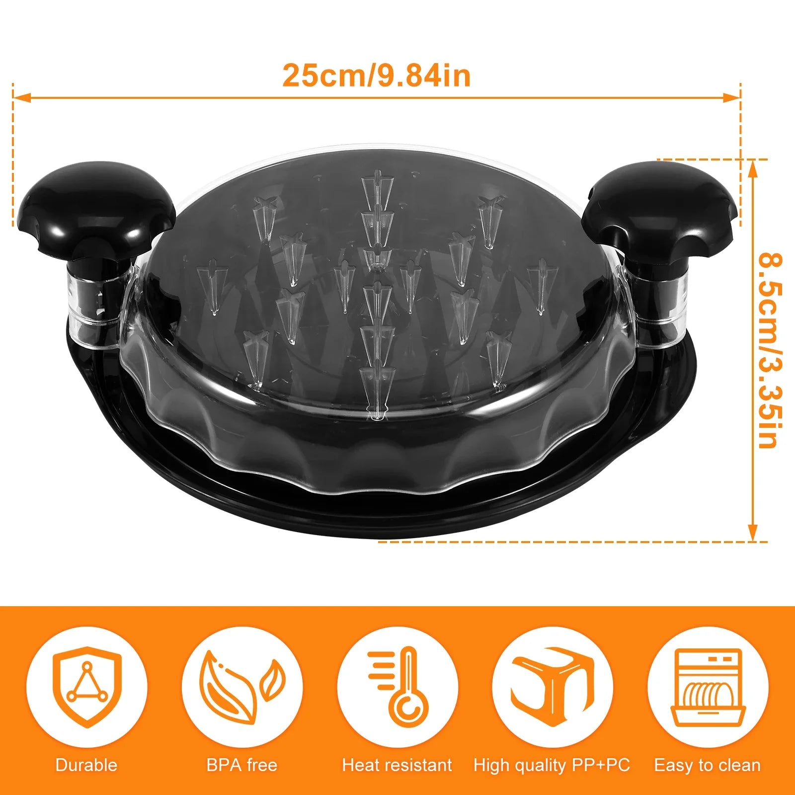 Chicken Shredder with Clear Lid Efficient Non-Slip | Yazijico™   