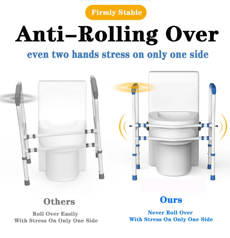 Elderly Bariatric Toilet Rails Stand Toilet Safety