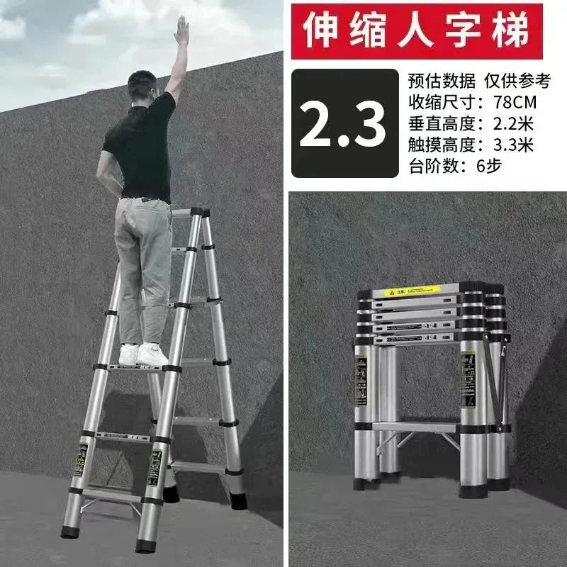 Alloy Telescopic Step Ladder Multi-functional | Yazijico™ 