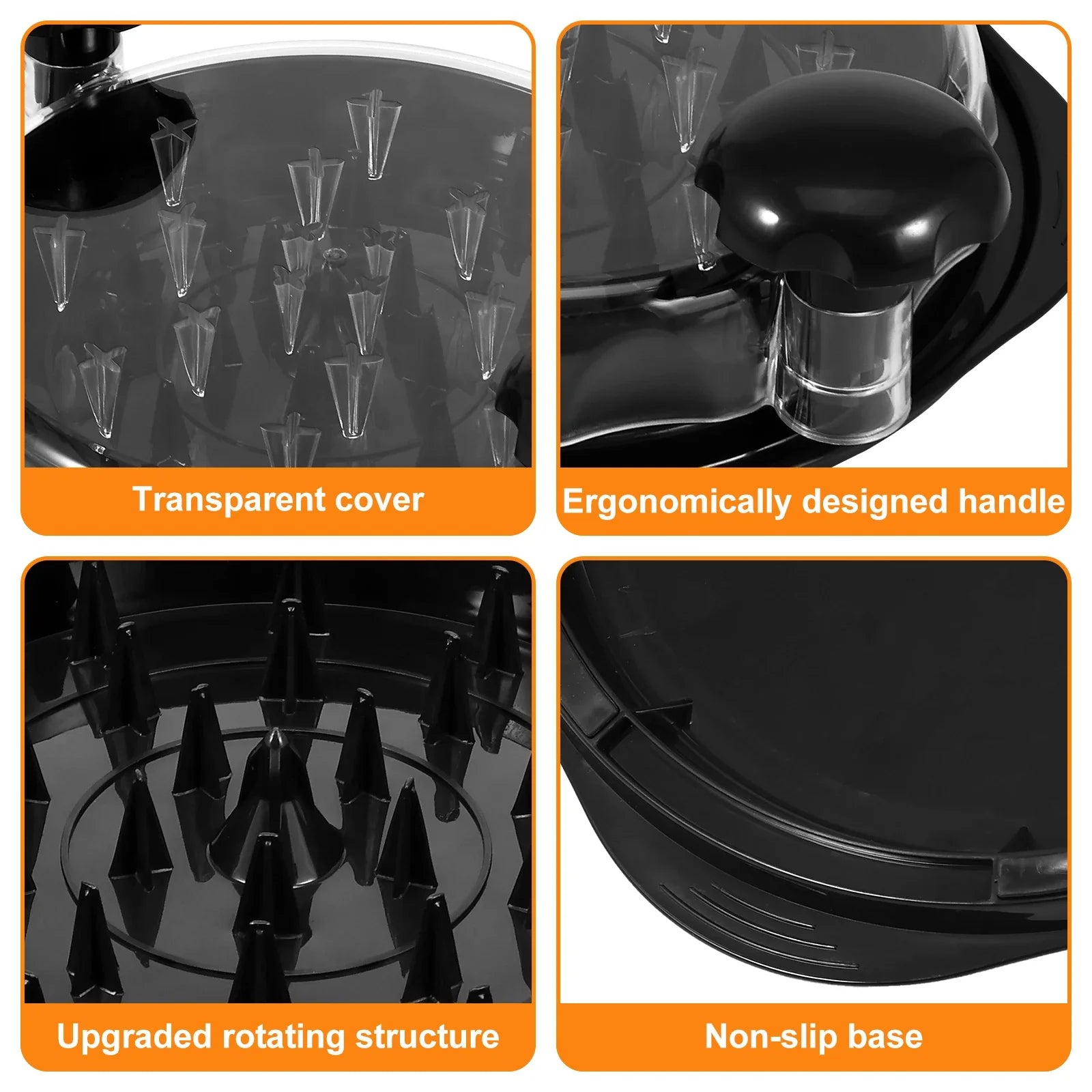 Chicken Shredder with Clear Lid Efficient Non-Slip | Yazijico™   