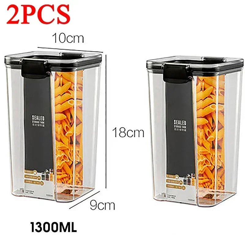 Food Storage Containers Set White Lid Kitchen