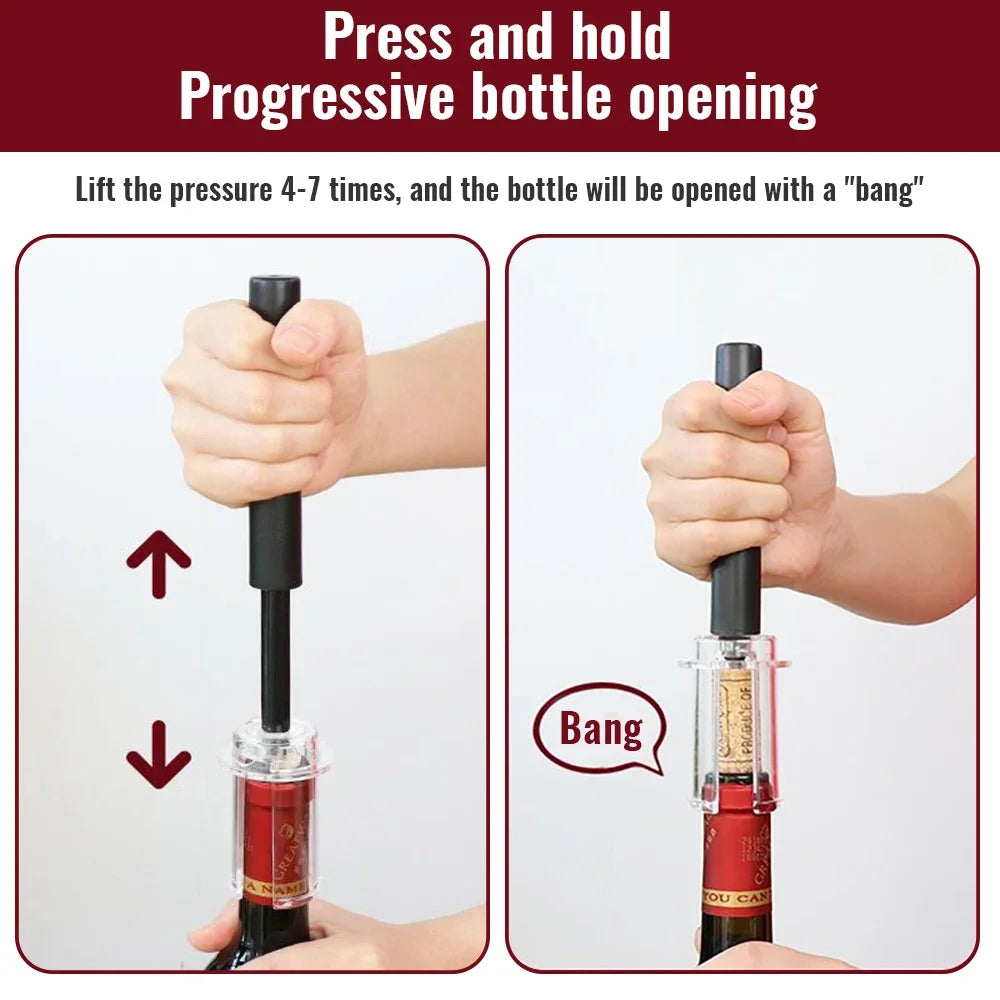 Wine Bottle Opener Air Pressure Vacuum 