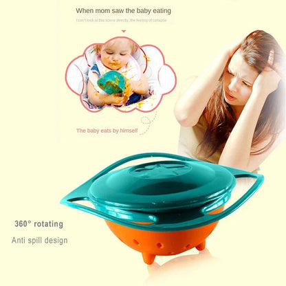 Spill Proof Feeding Dishes Baby Training Rotary Balance  | Yazijico™