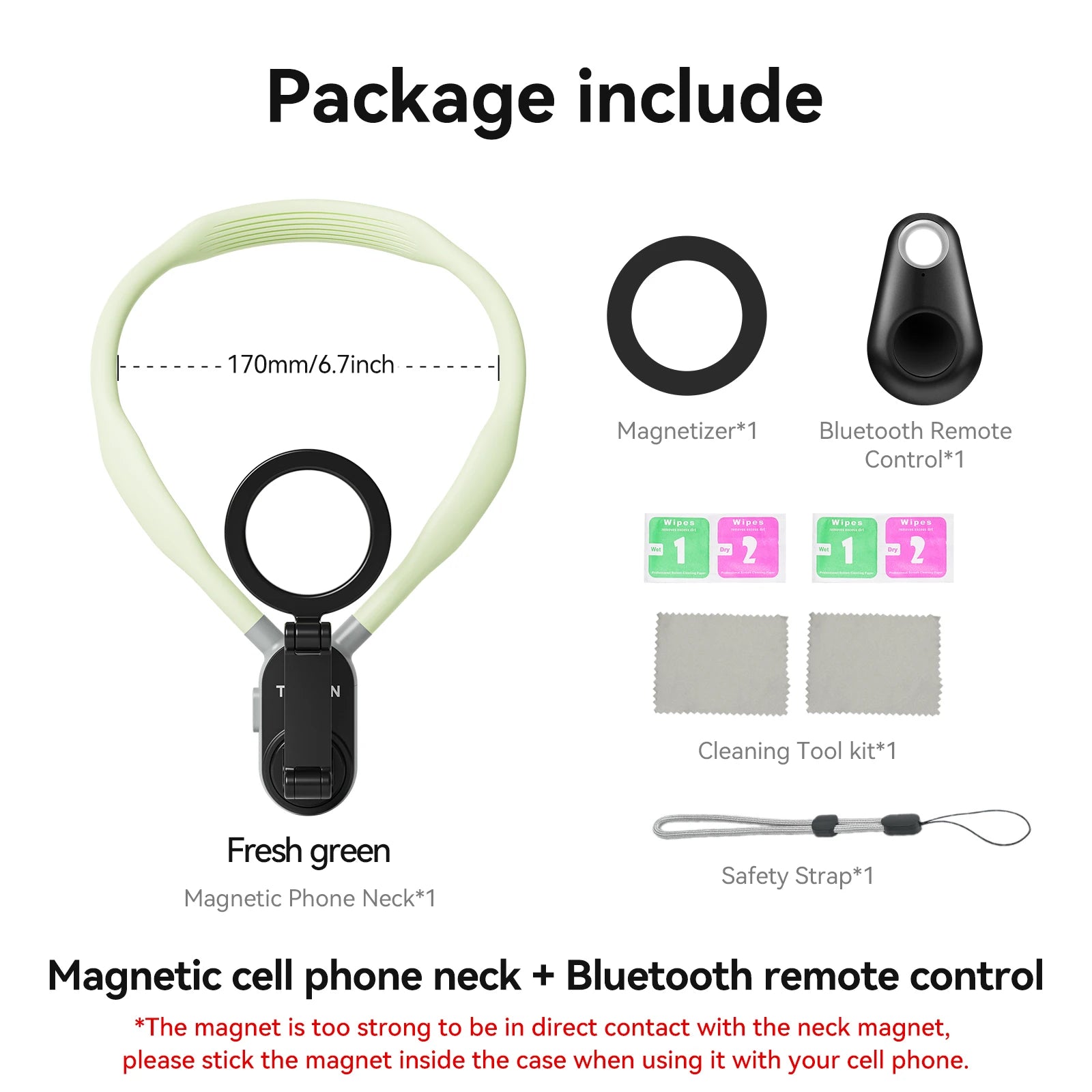 Silicone Magnetic Neck Mount Quick Release Hold for Iphone | Yazijico™ 