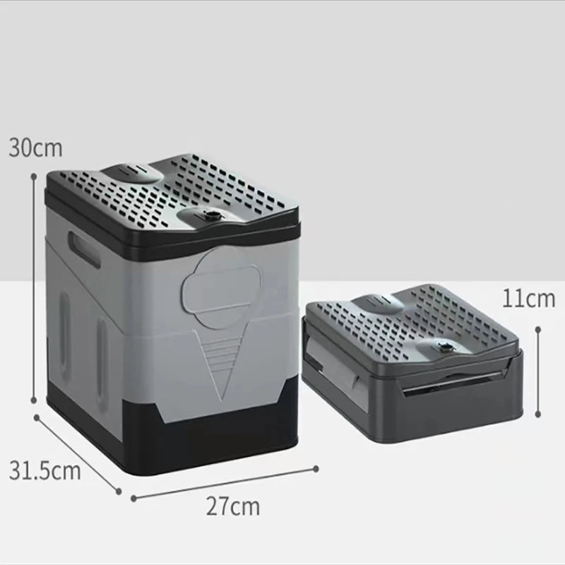 Toilet, Portable, Collapsible, Anti-Odor Storage Box 